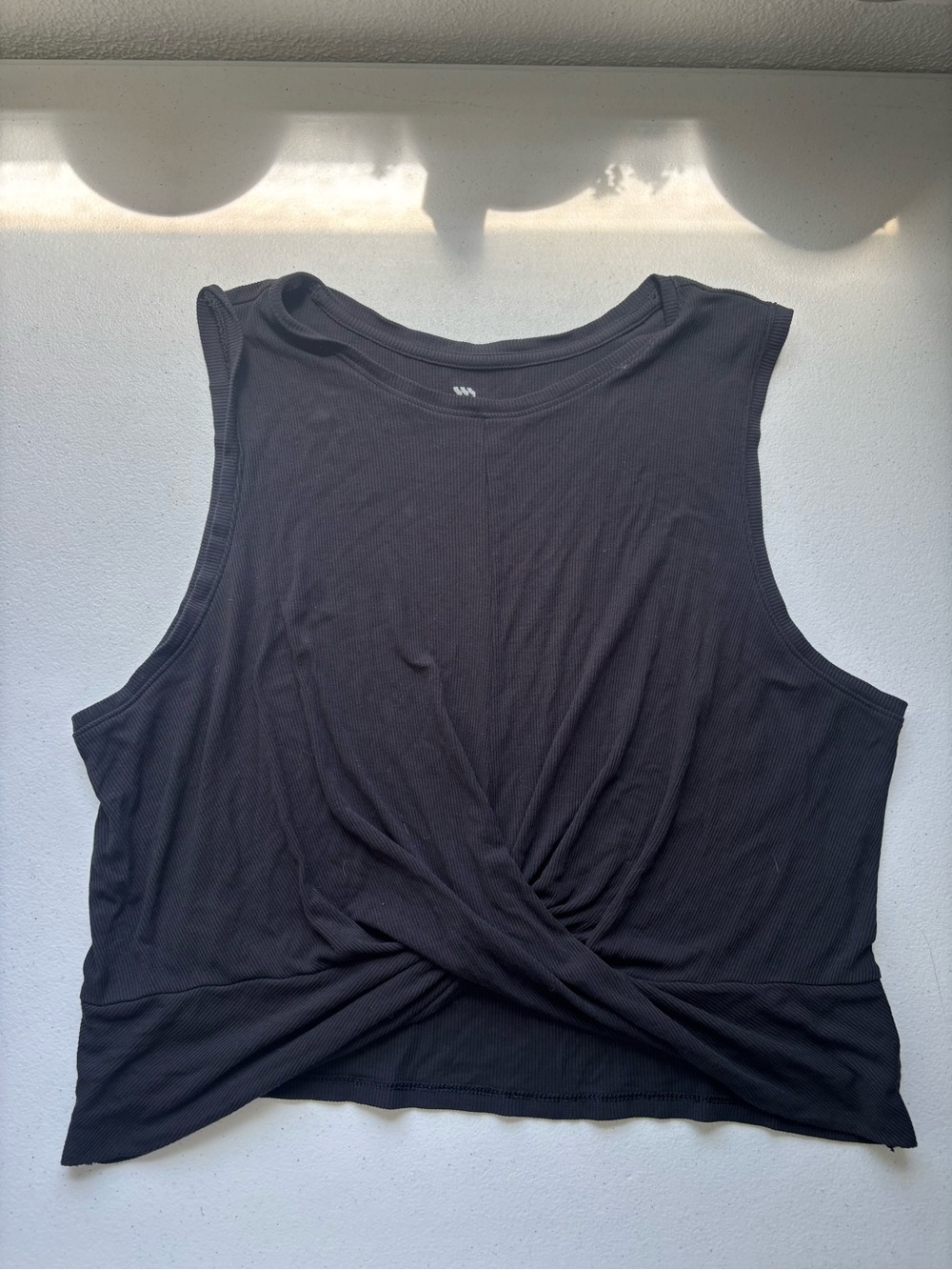 all in motion Black Twist-Front Tank Top